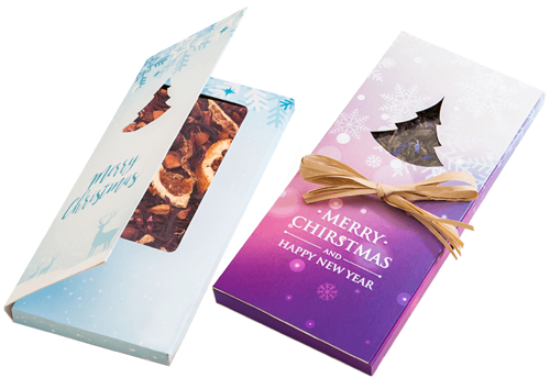 Karácsonyi fűszeres tea egyedi díszdobozban  